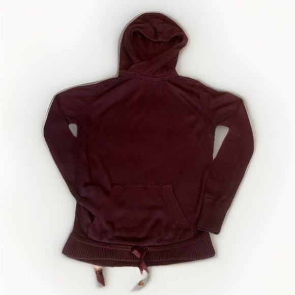 Lululemon Sweet Savasana Pullover Knit Hoodie Sweater sz 4 Heathered Bordeaux - Picture 2 of 11